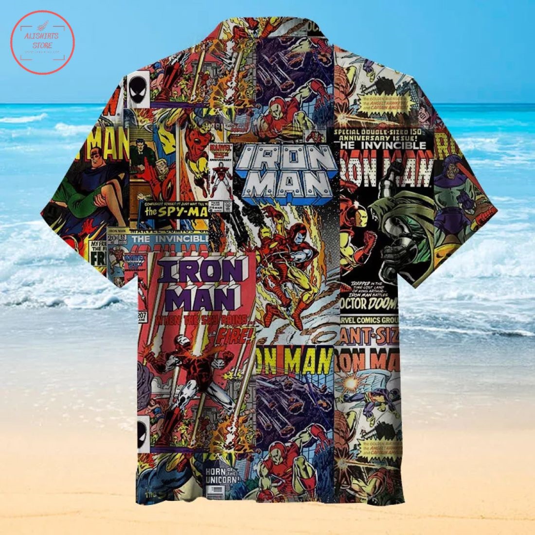 Vintage Comics Iron Man Hawaiian Shirt