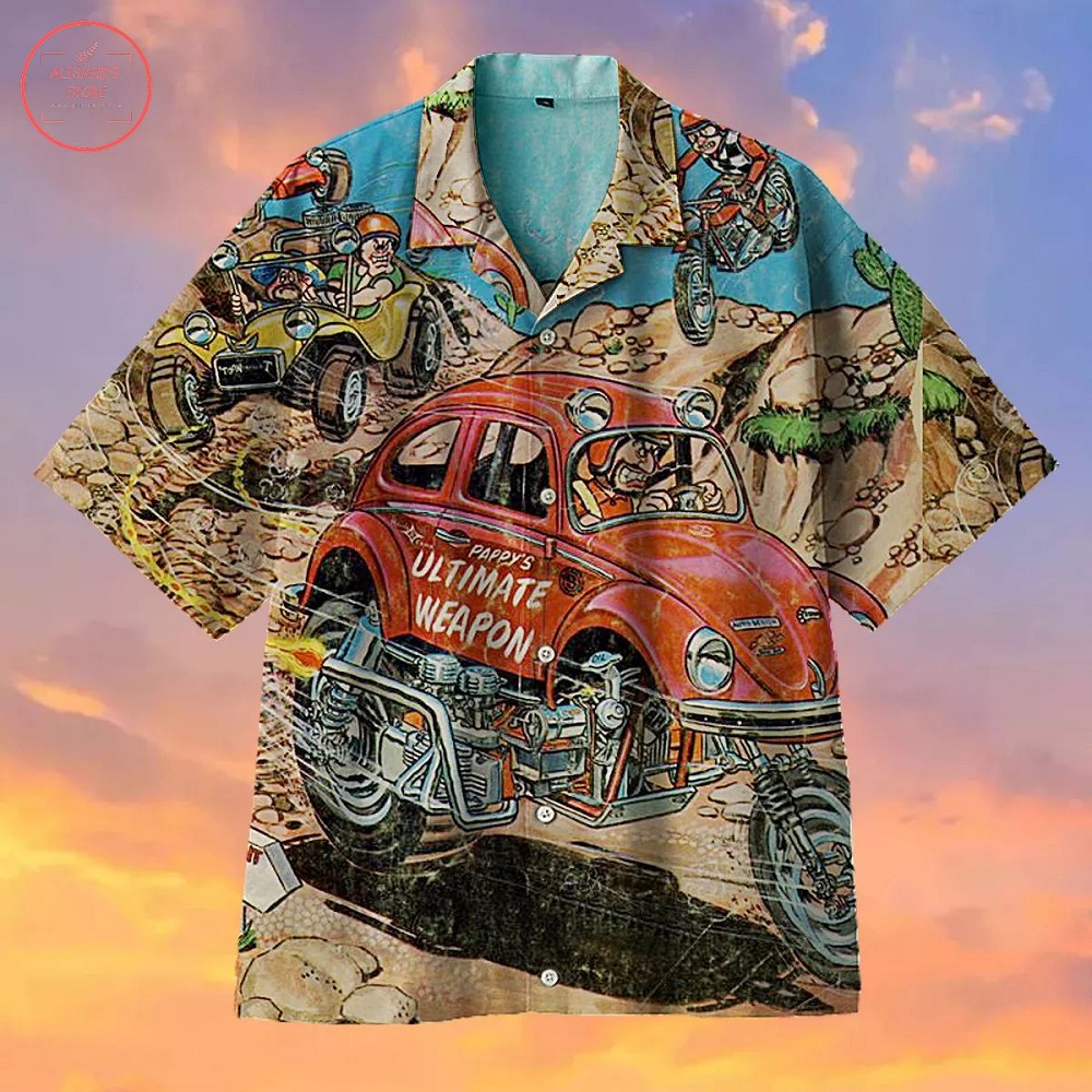 Vintage Hot Rod Cartoons Hawaiian Shirt