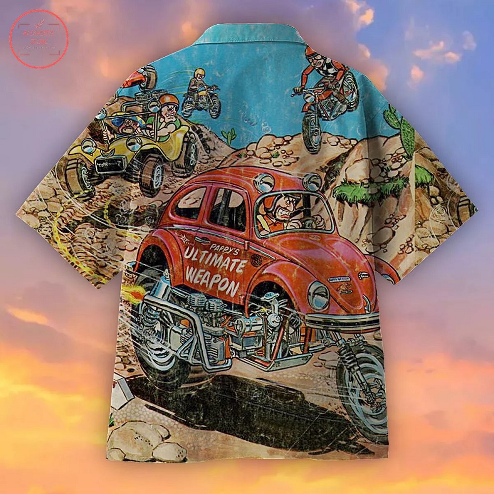 Vintage Hot Rod Cartoons Hawaiian Shirt