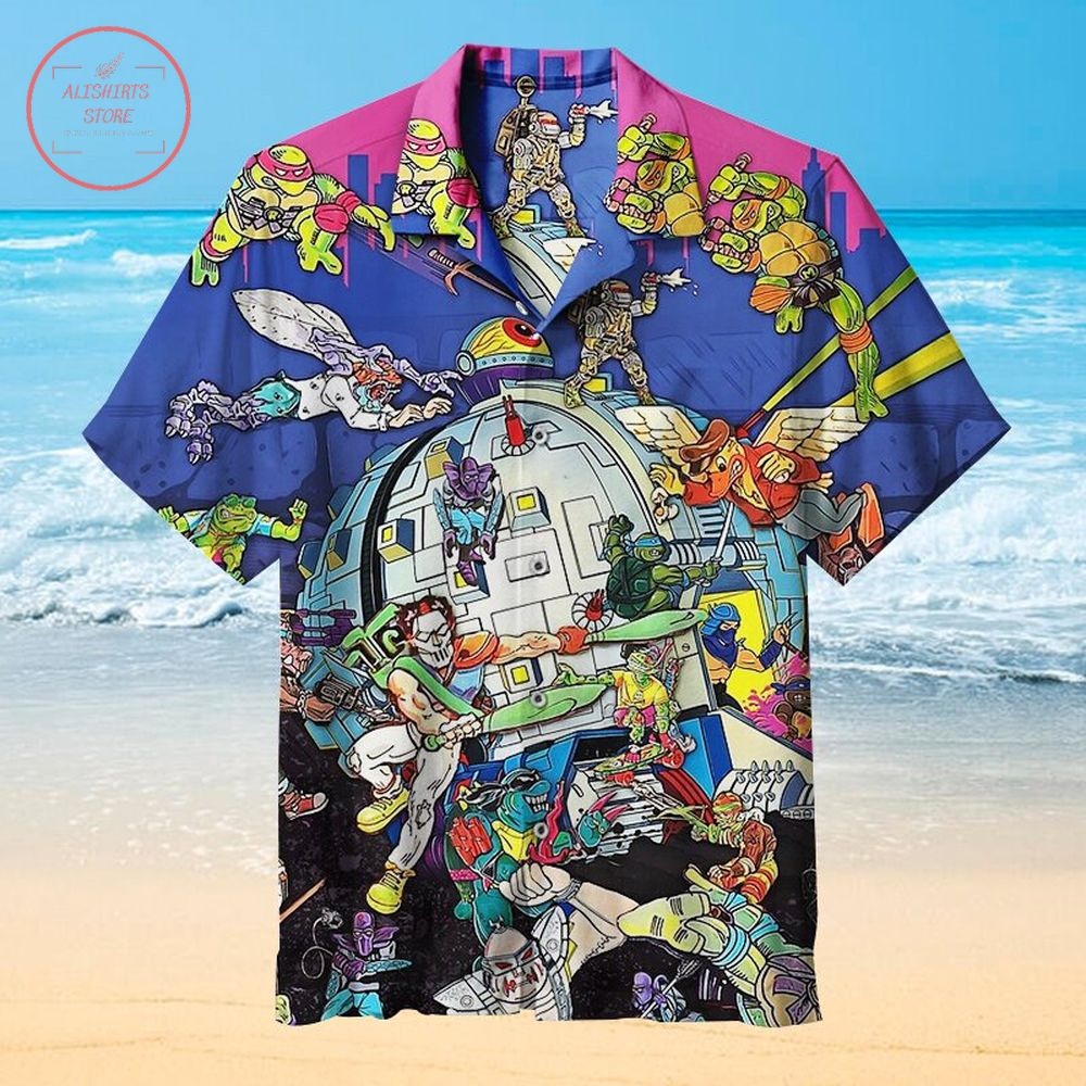 Vintage Ninja Turtles Hawaiian Shirt