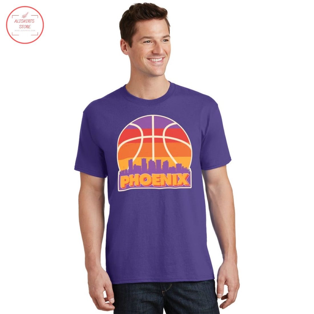 Vintage Phoenix Basketball Skyline Logo Shirt