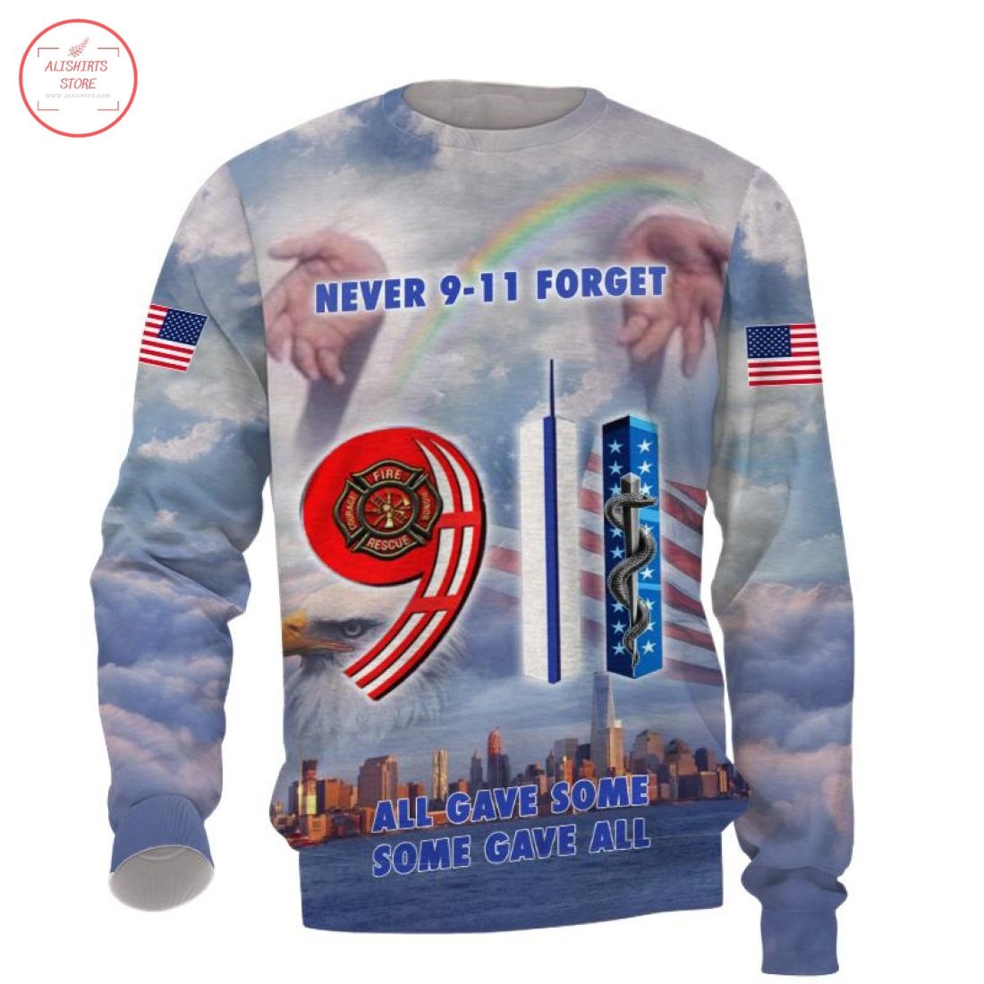 We will never forget 9-11 Shirts 3D Full Printing