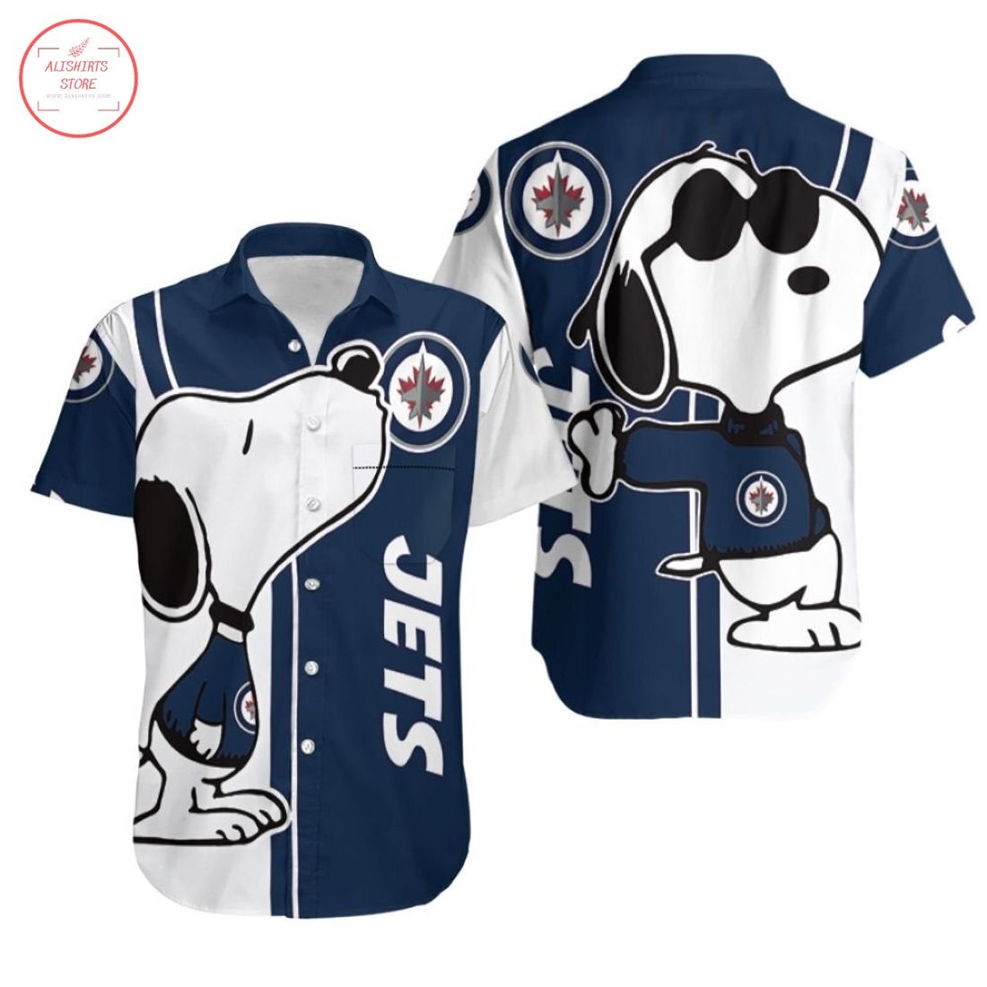 Winnipeg Jets Snoopy Hawaiian shirt
