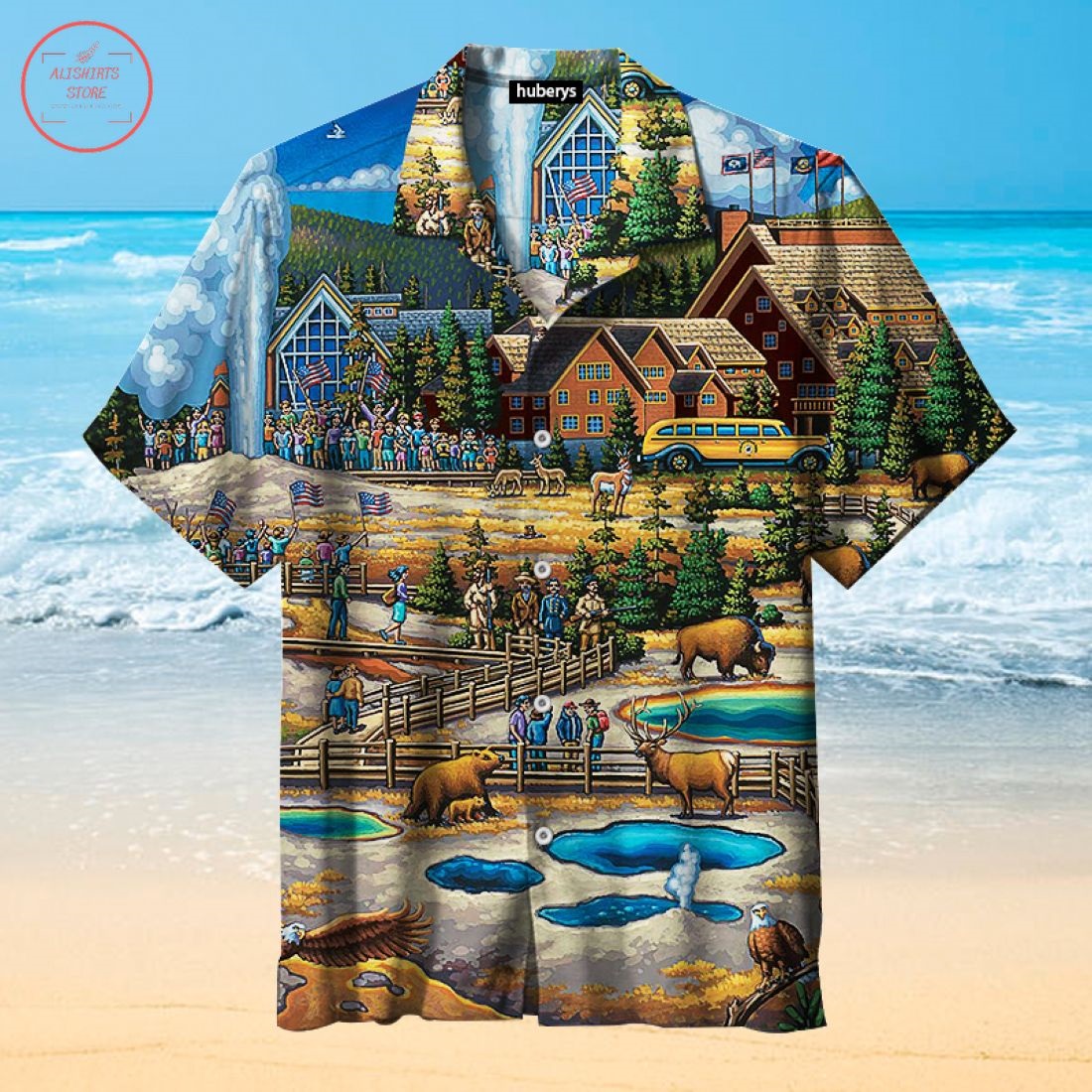 Yellowstone Old Faithful Hawaiian Shirt