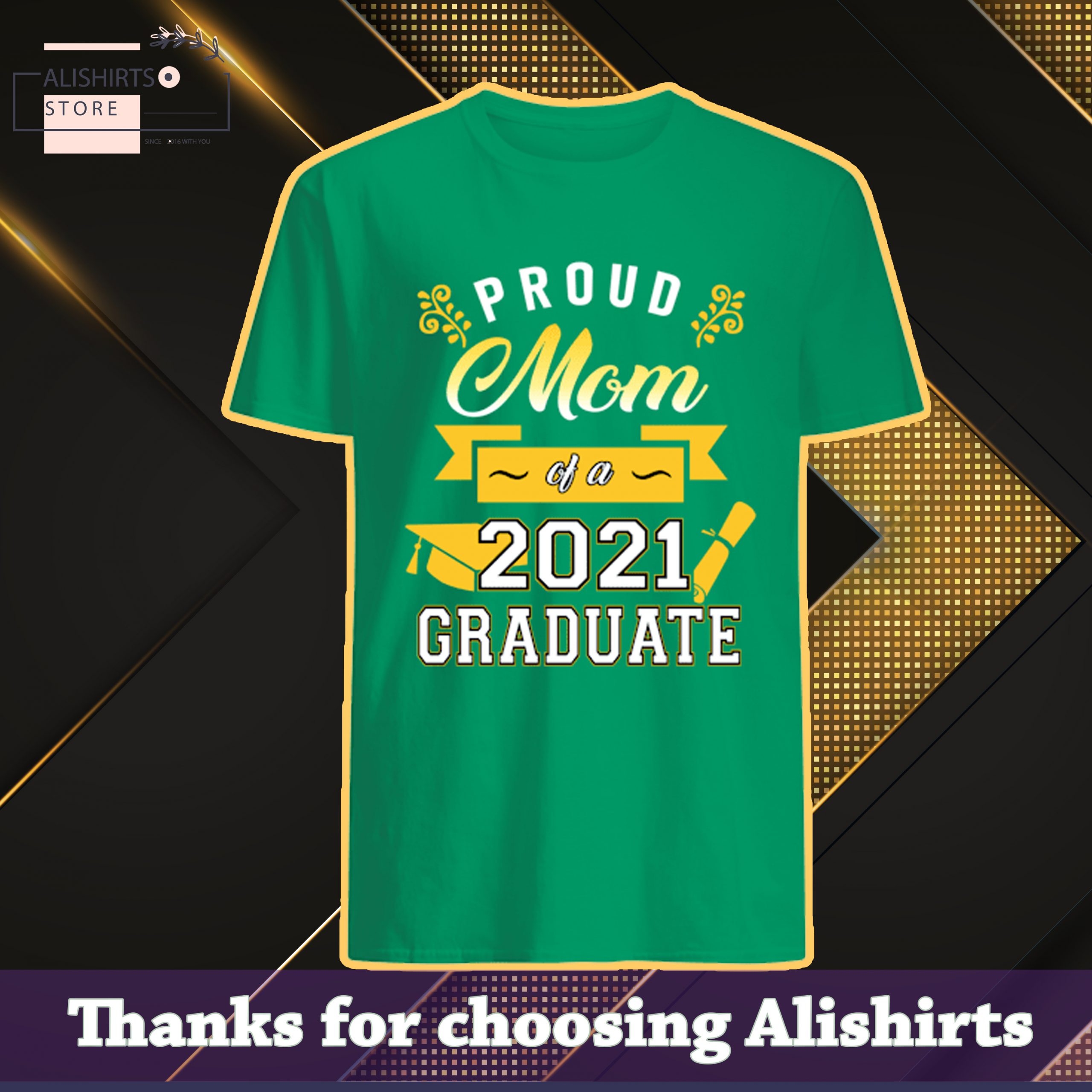Proud Mom Of Two 2021 Graduates Senior 21 Twins Shirt