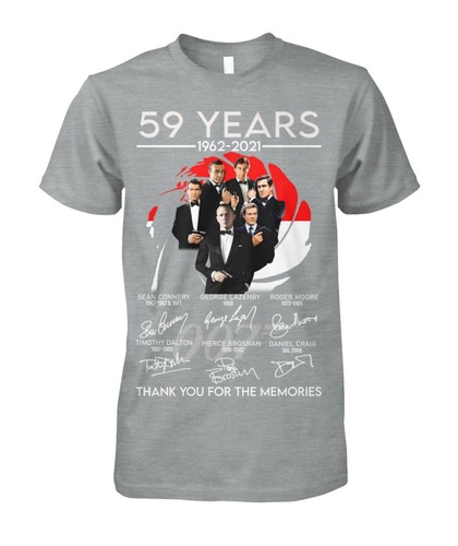 59 years 1962 2021 James Bond Thank You For The Memories Shirt
