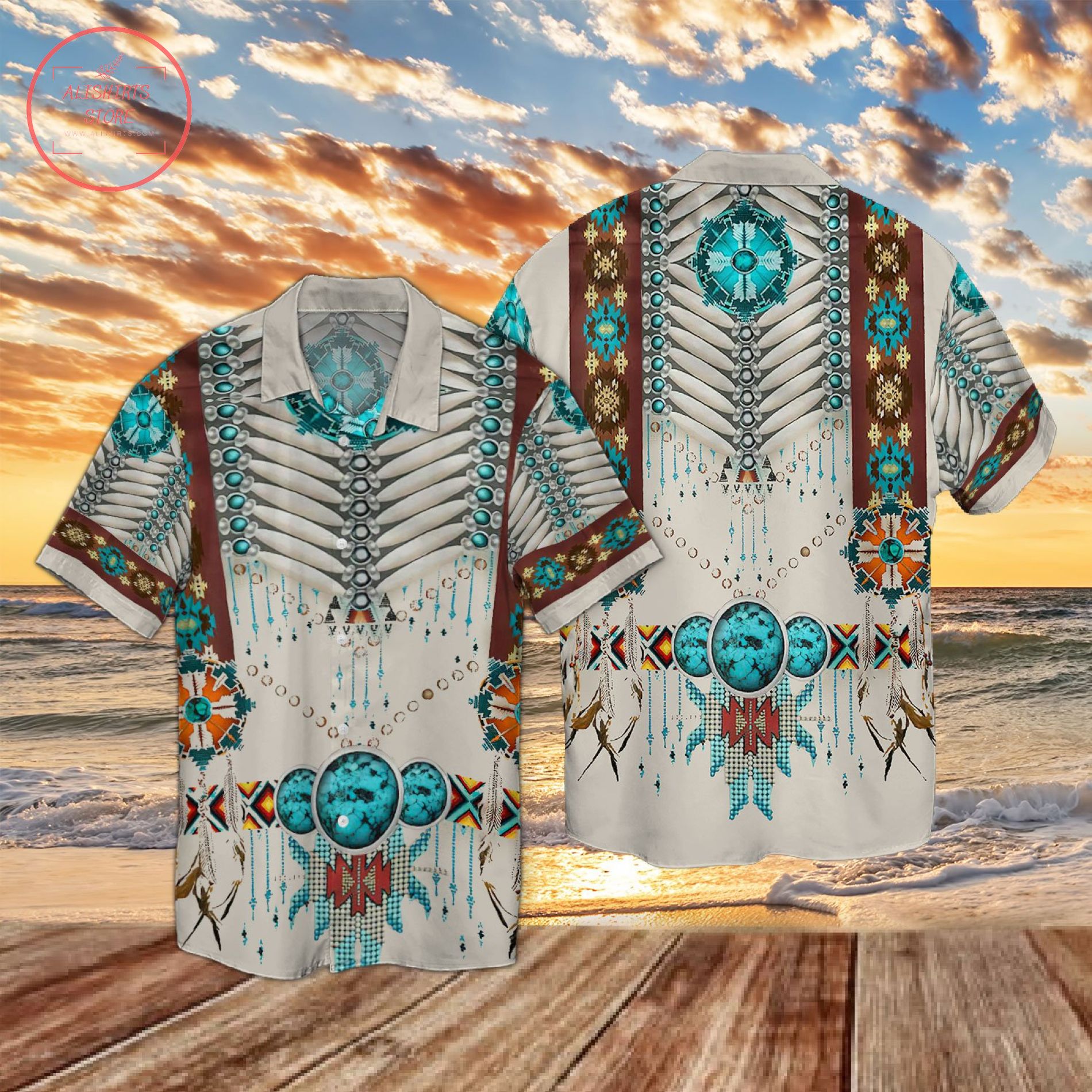Native American Pattern Hawaii Shirts