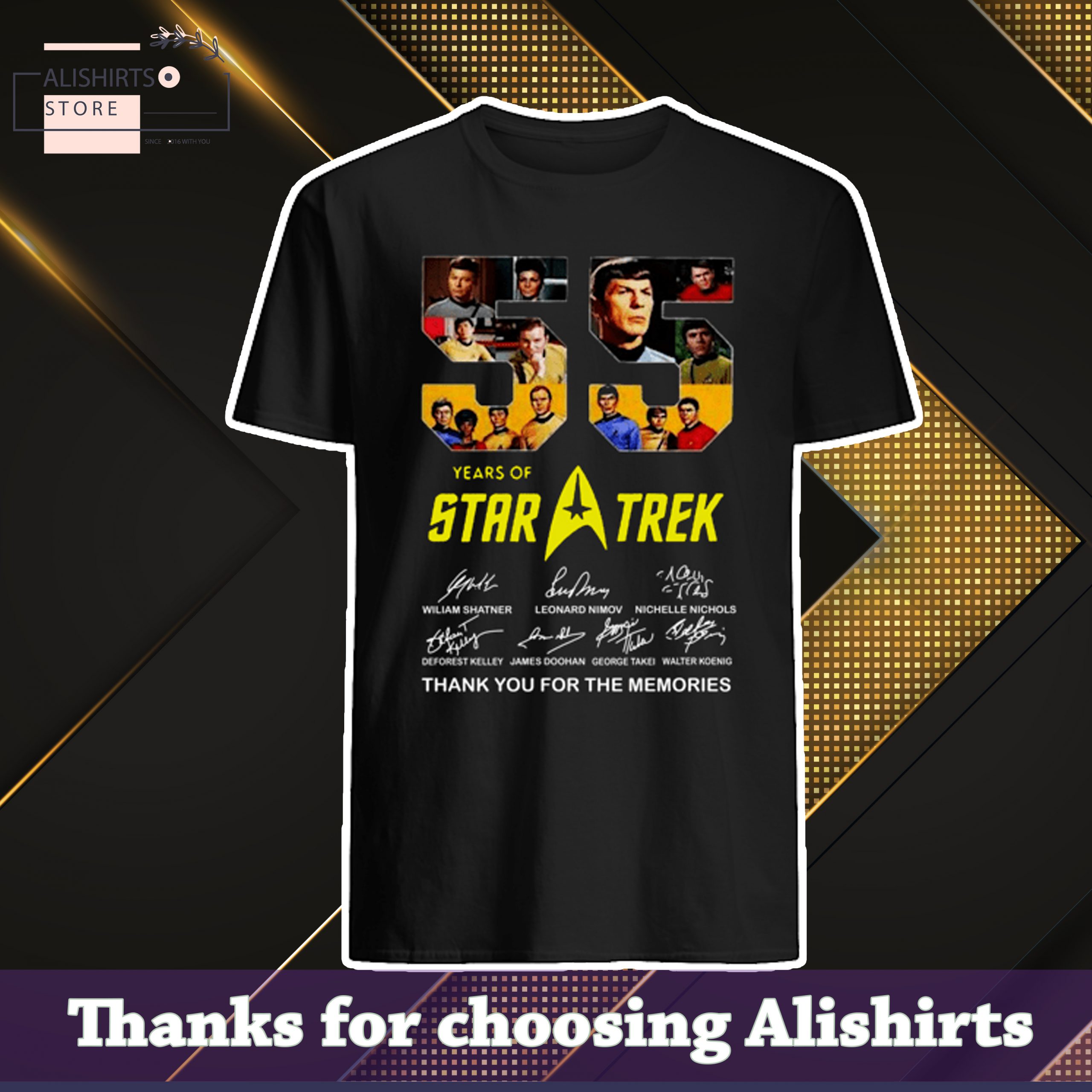 55 Years Of Star Trek Thank You For The Memories Shirt