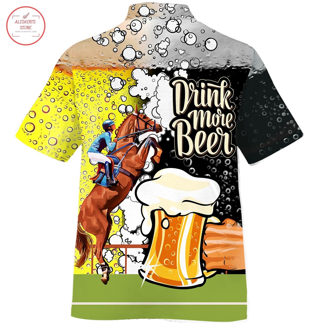 Horse RacinHorse Racing Beer Hawaiiang Beer Hawaiian Shirt