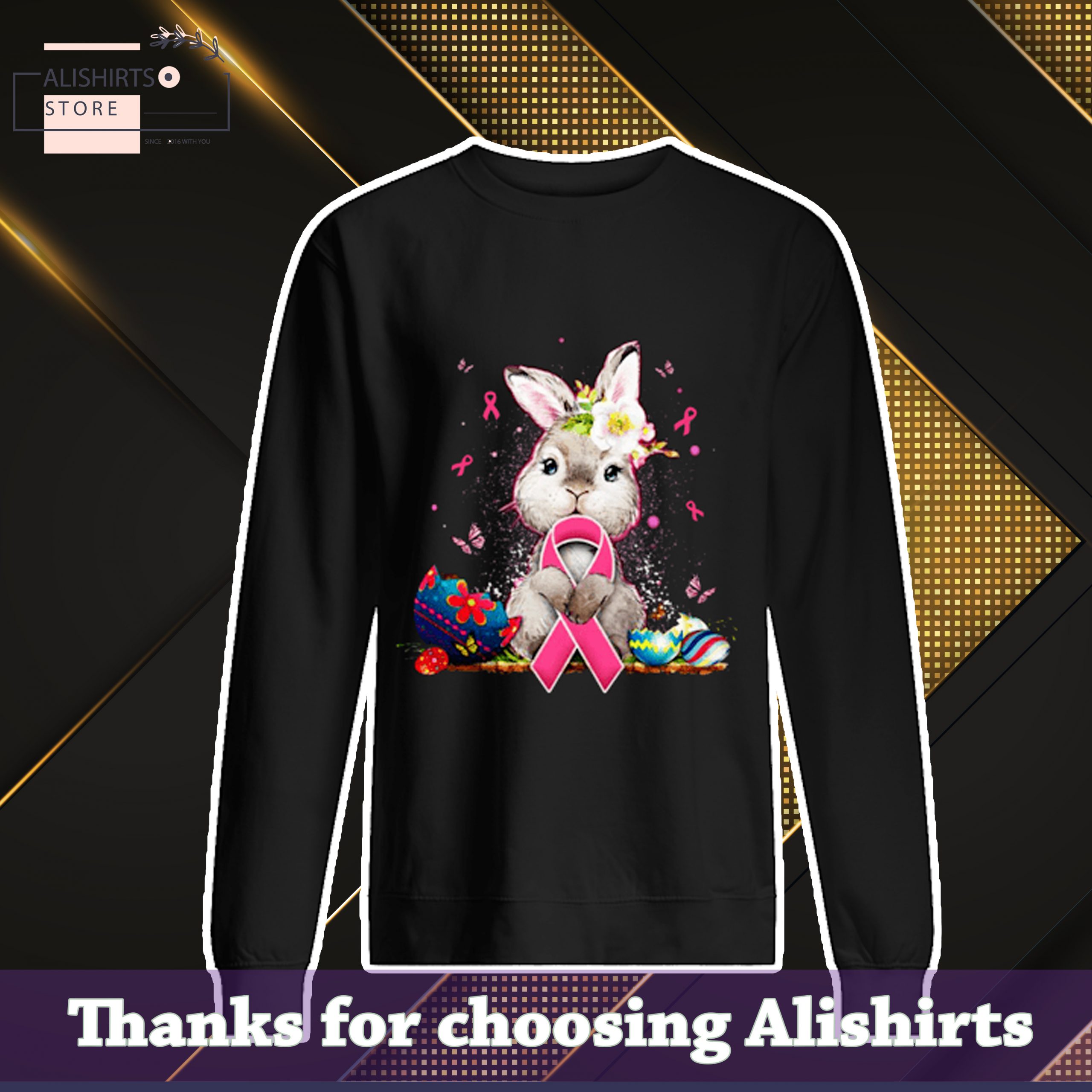 Breast Cancer Awareness Easter Day Bunny Classic Shirt