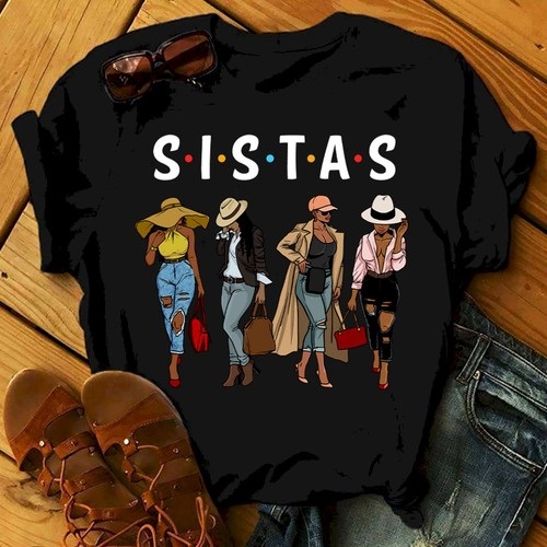 Friends Sistas Afro Women Together Shirt