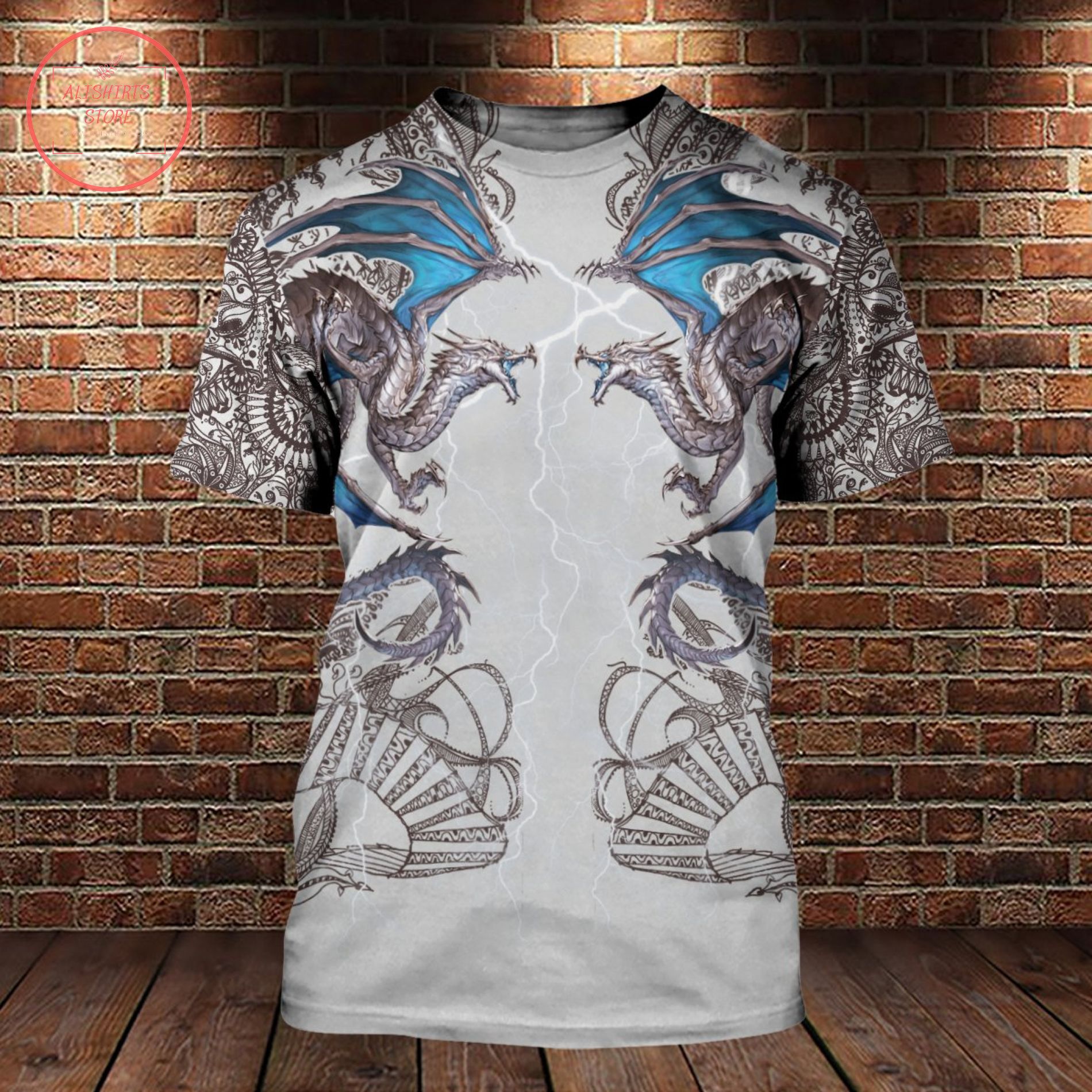 Dragon Tatto Mandala 3D All Over Shirt