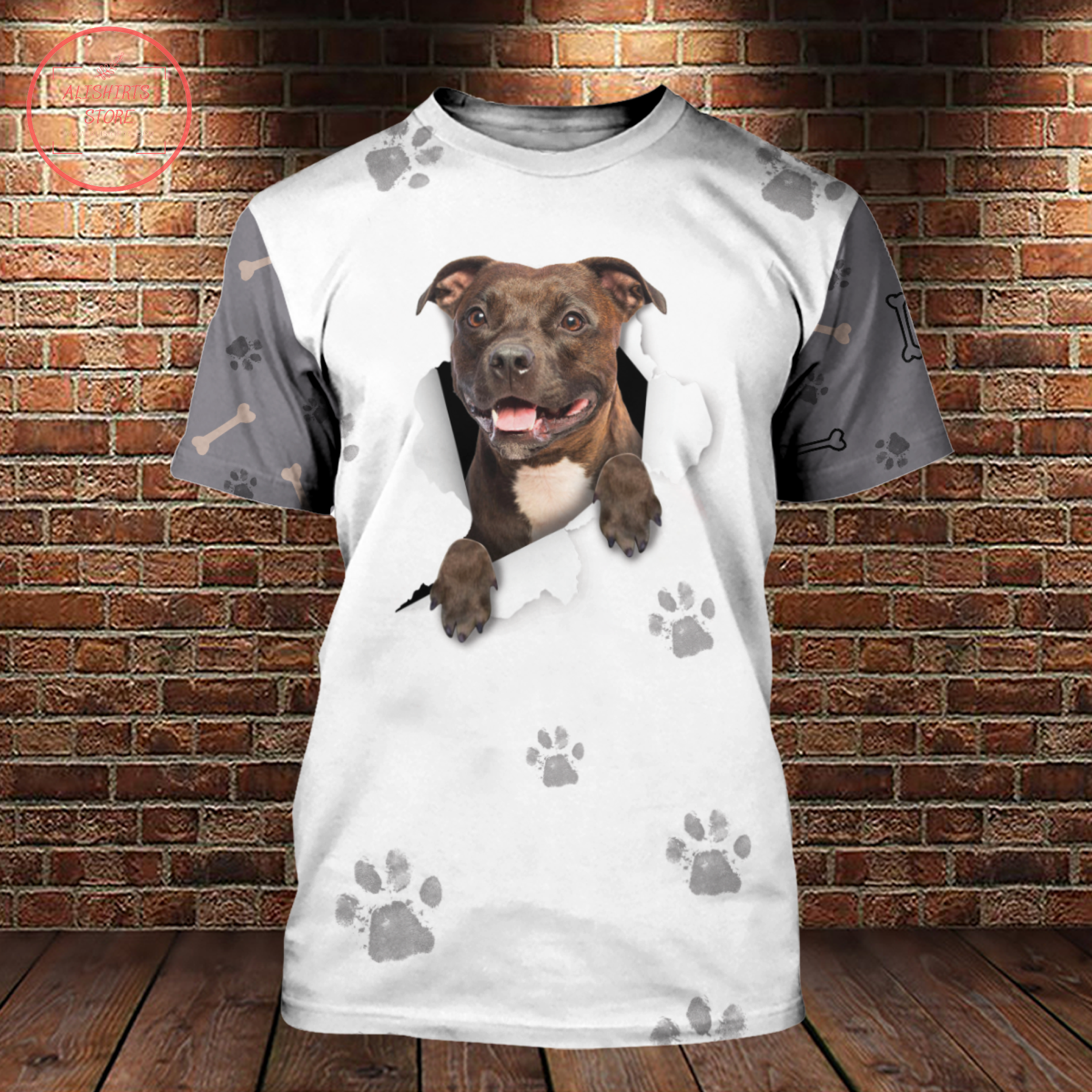 Crack Pitbull 3D All Over Gift For Pitbulls Lovers Shirt