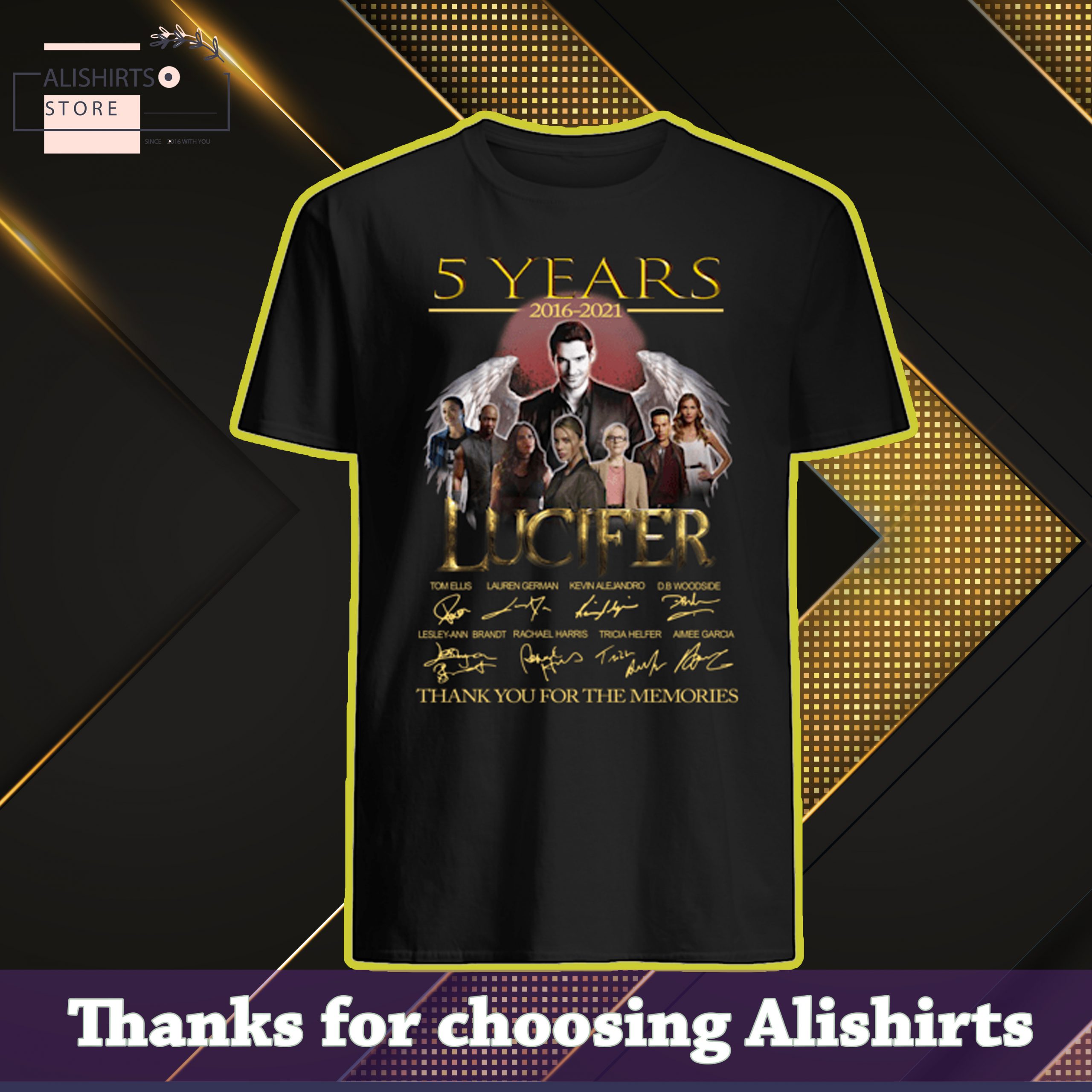 5 years 2016 2021 Lucifer thank you for the memories shirt