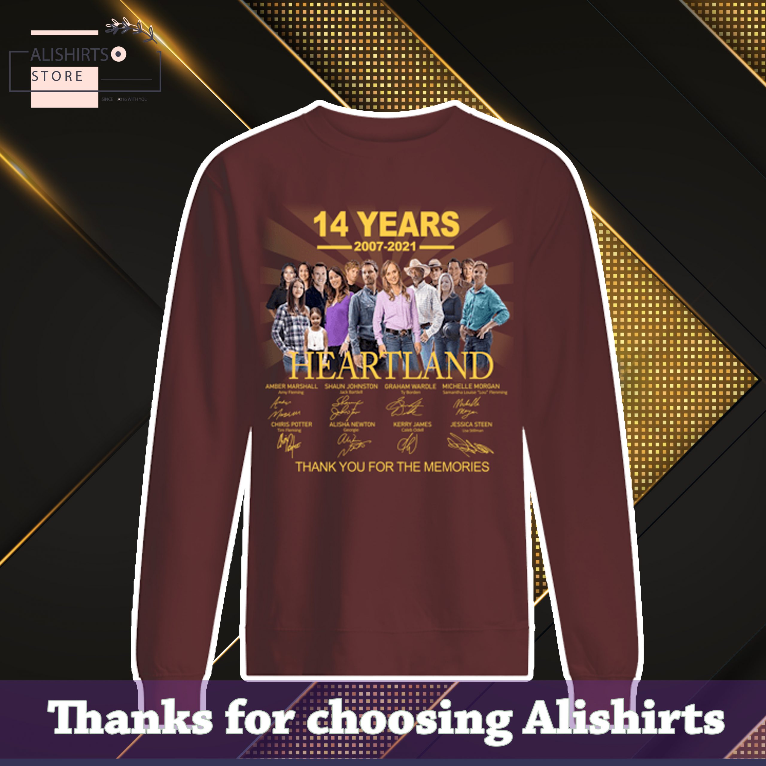 14 years 2007 2021 Heartland signatures thank you for the memories shirt