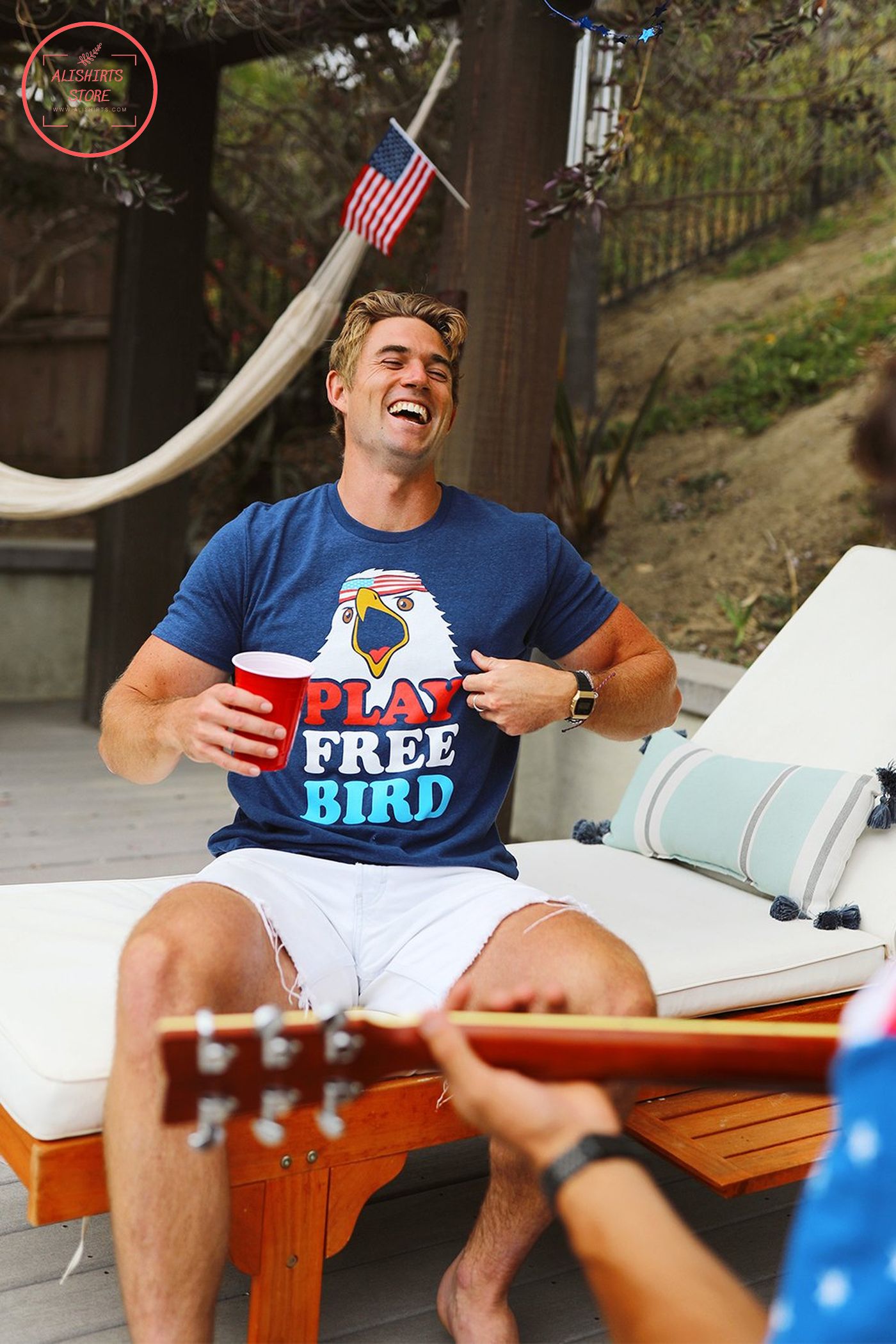 4th of july play free bird shirts