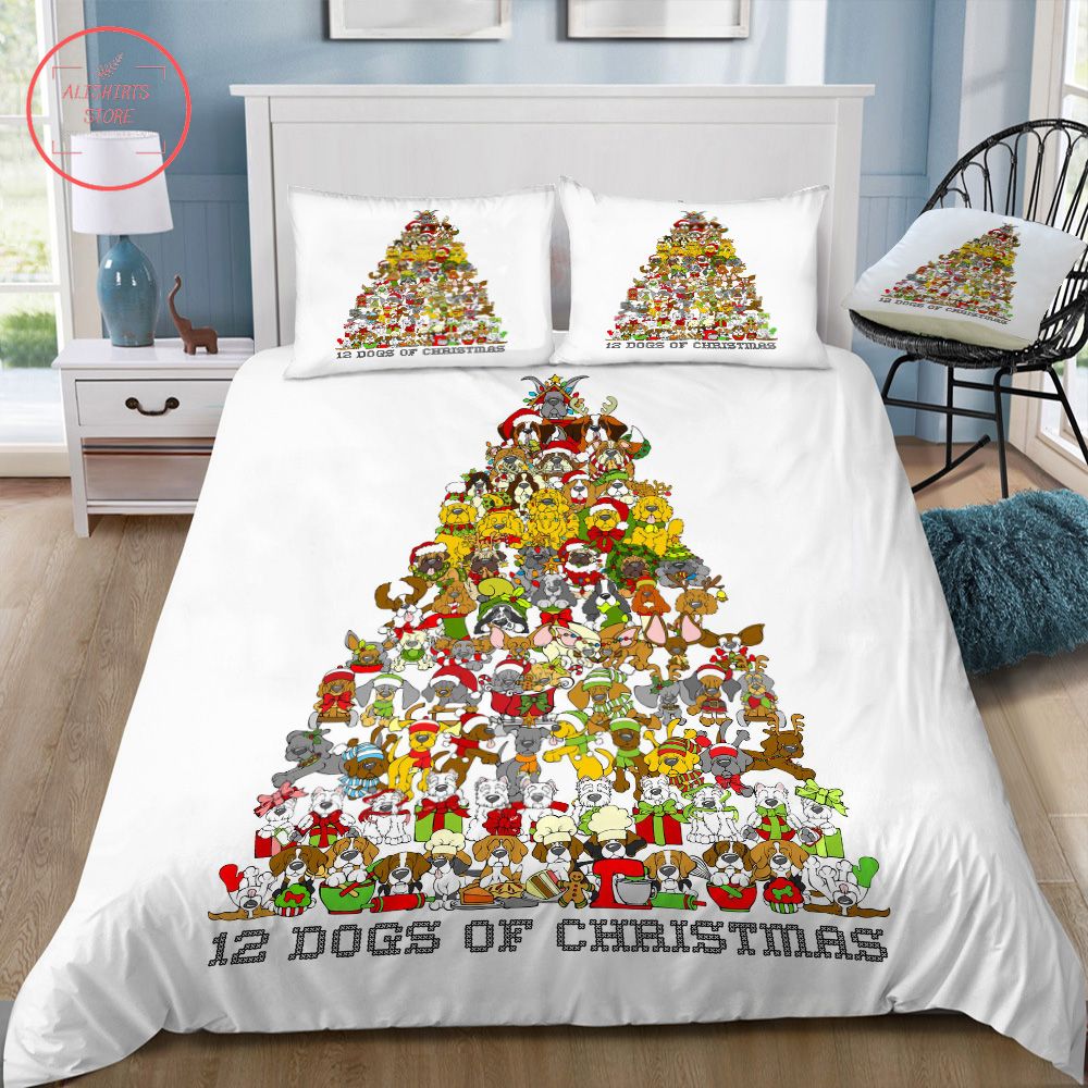 12 Dogs Of Christmas Bedding Set
