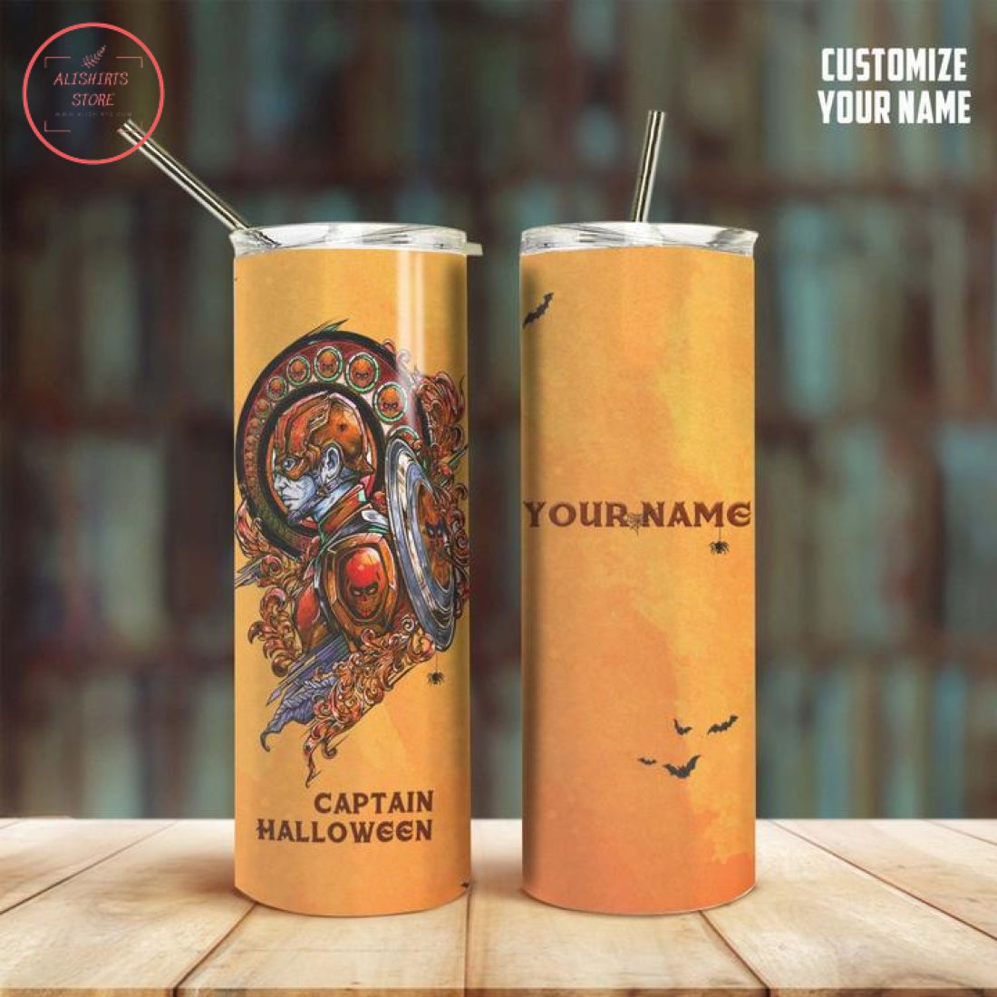 3D Captain Halloween Personalized Stainless Steel Tumbler