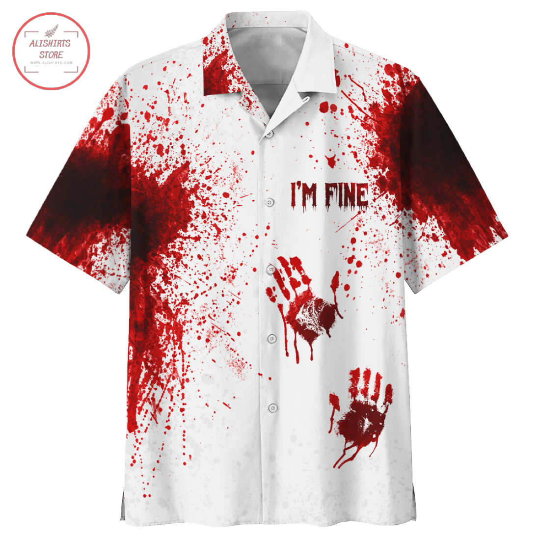 3D Halloween Blood Hand Hawaiian Shirt