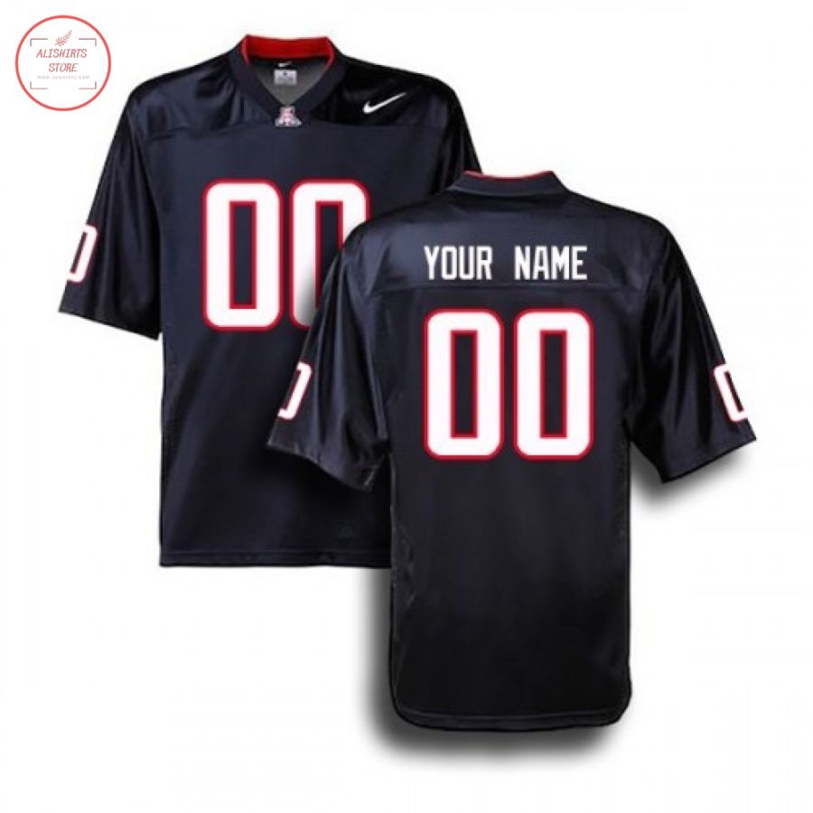 Arizona Wildcats Custom College Navy Football Jersey