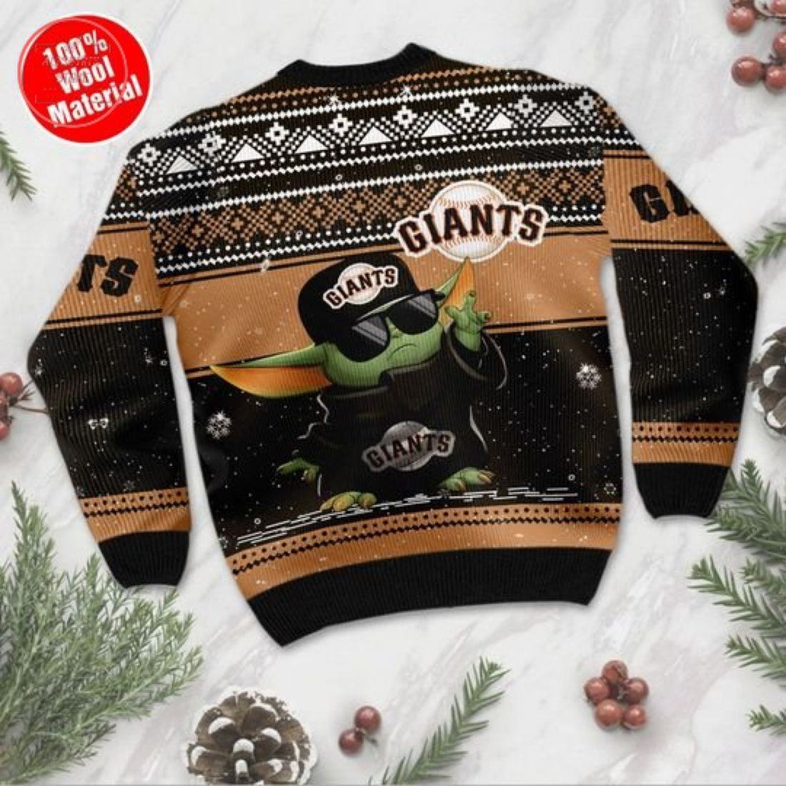 Baby Yoda San Francisco Giants Ugly Christmas Sweater