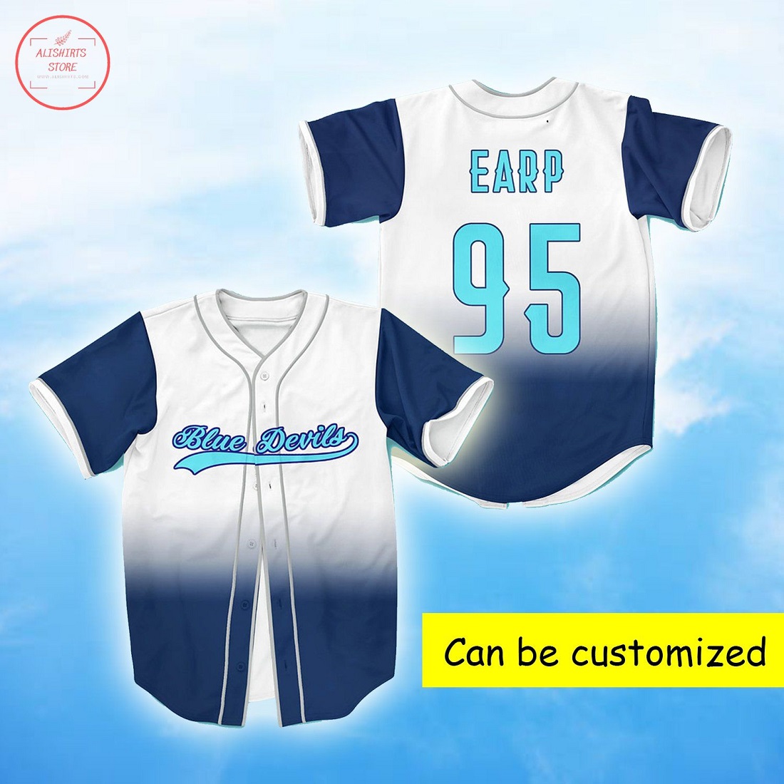 Blue Devils Personalized Baseball Jersey