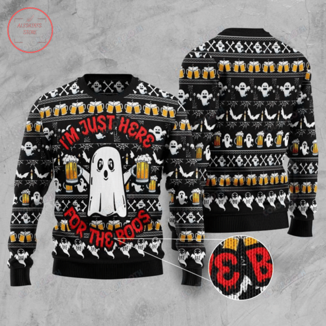 Boo Beer Halloween Sweater