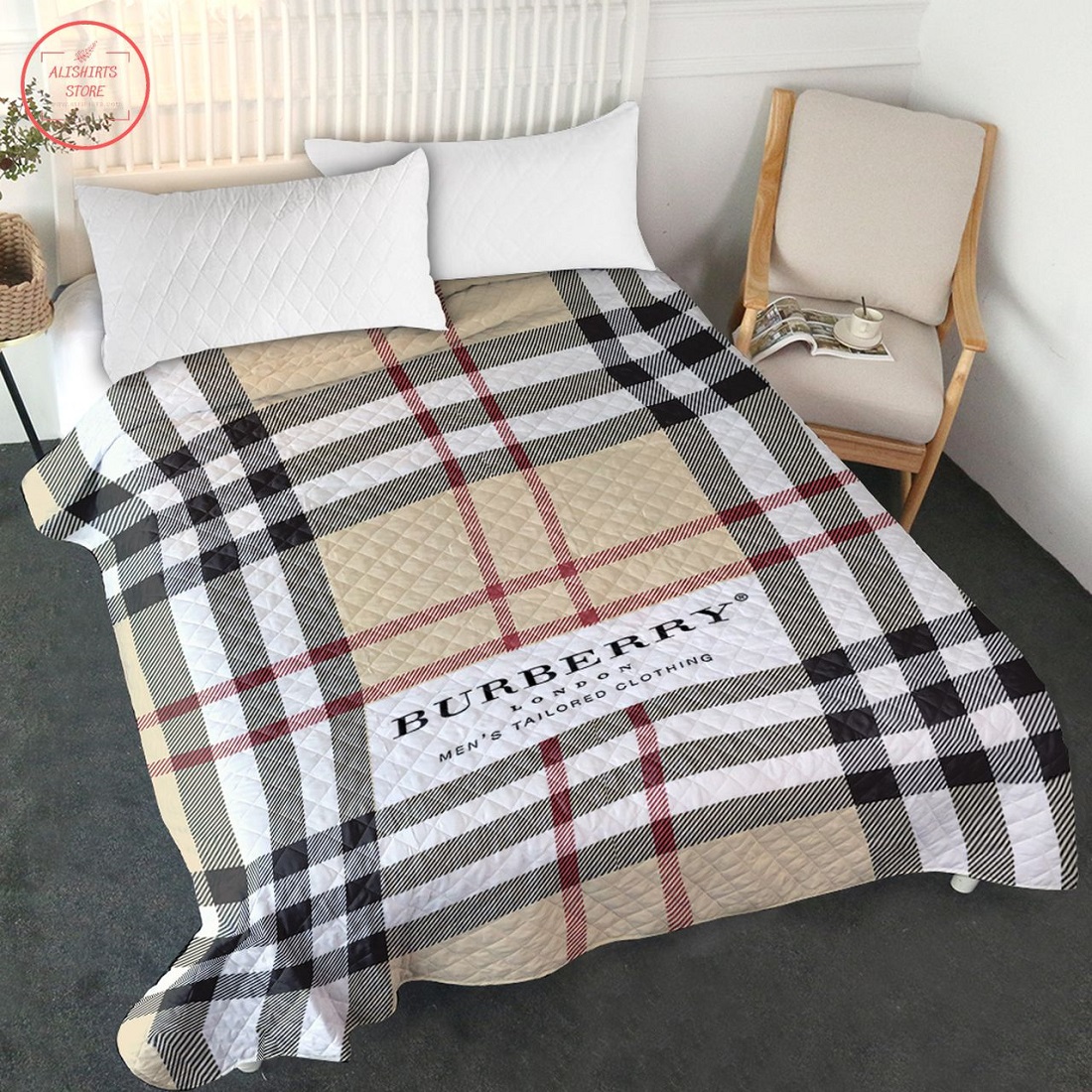 Burberry London Luxury Brand Quilt Blanket