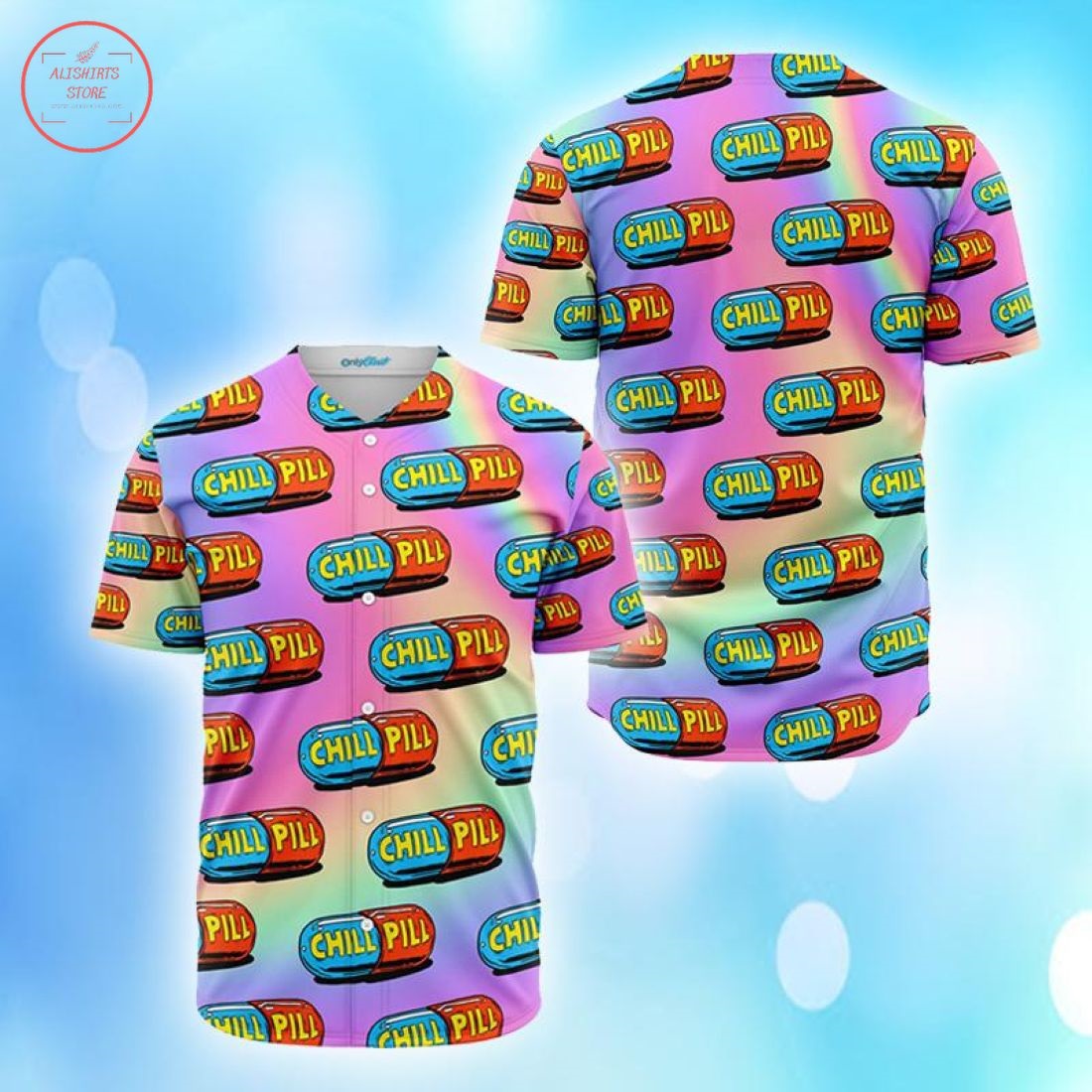 Chill Pills Colorful Baseball Jersey