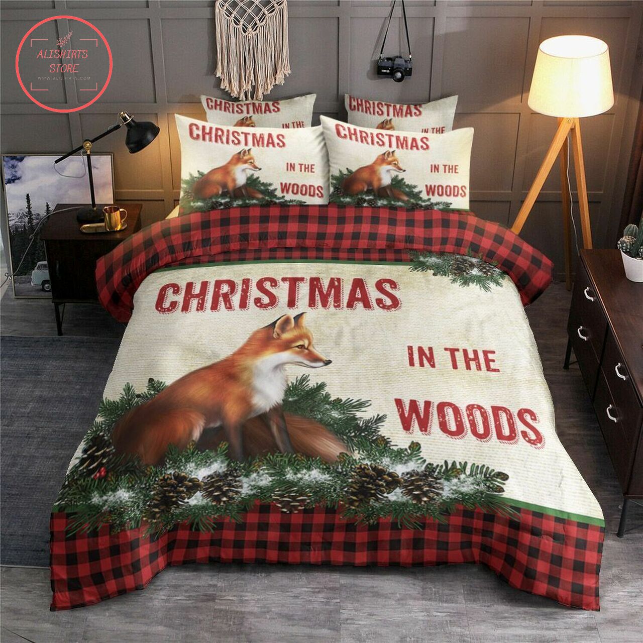 Christmas In The Wood Bedding Set