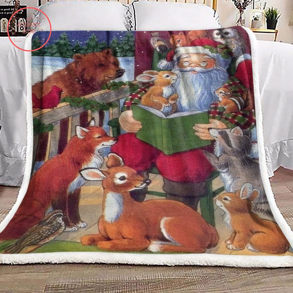 Christmas Santa Claus Rabbit Blanket