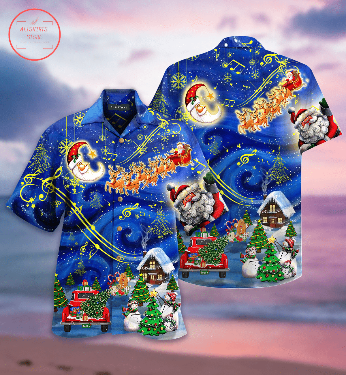 Christmas Sky Hawaiian Shirt