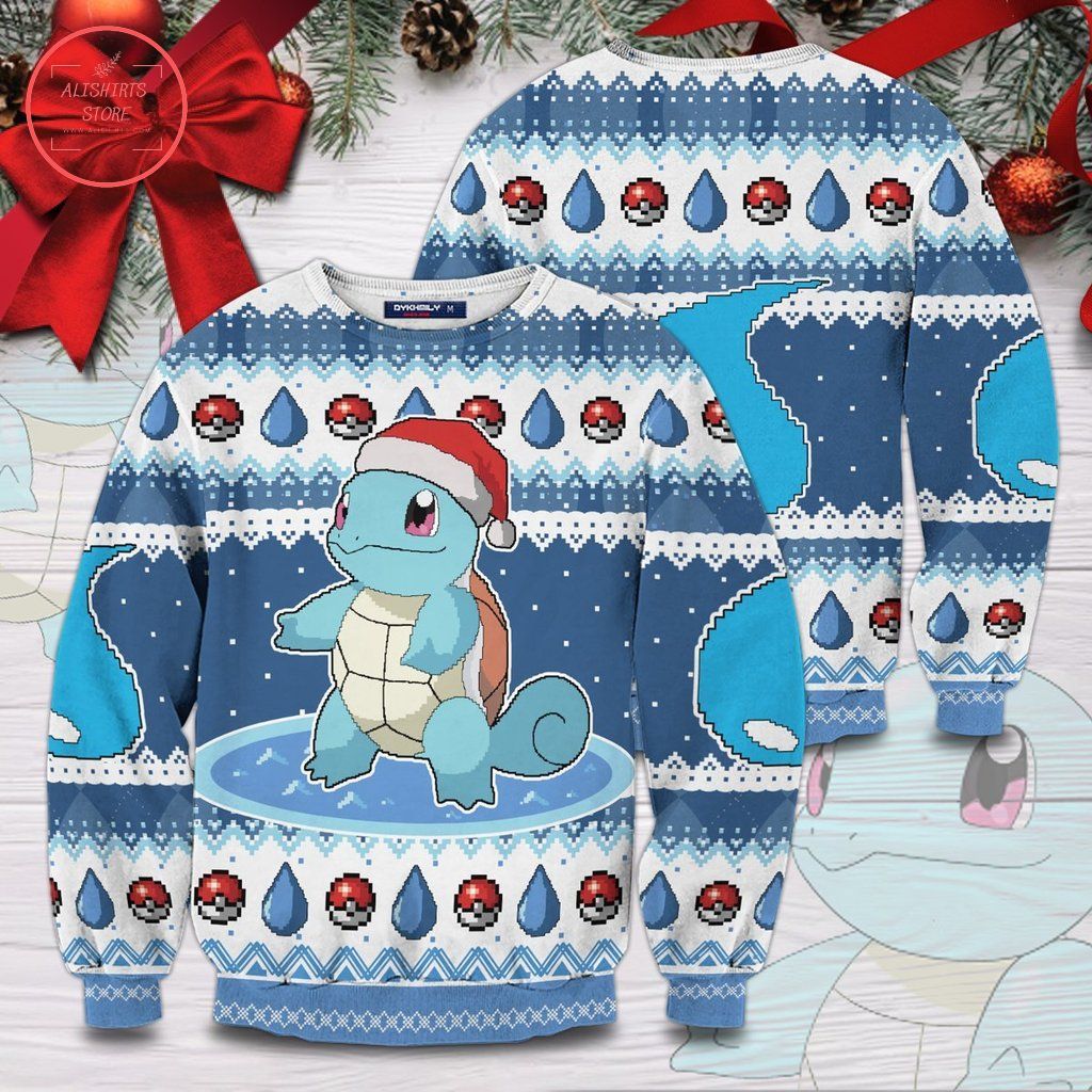 Christmas Squirtle Unisex Wool Sweater