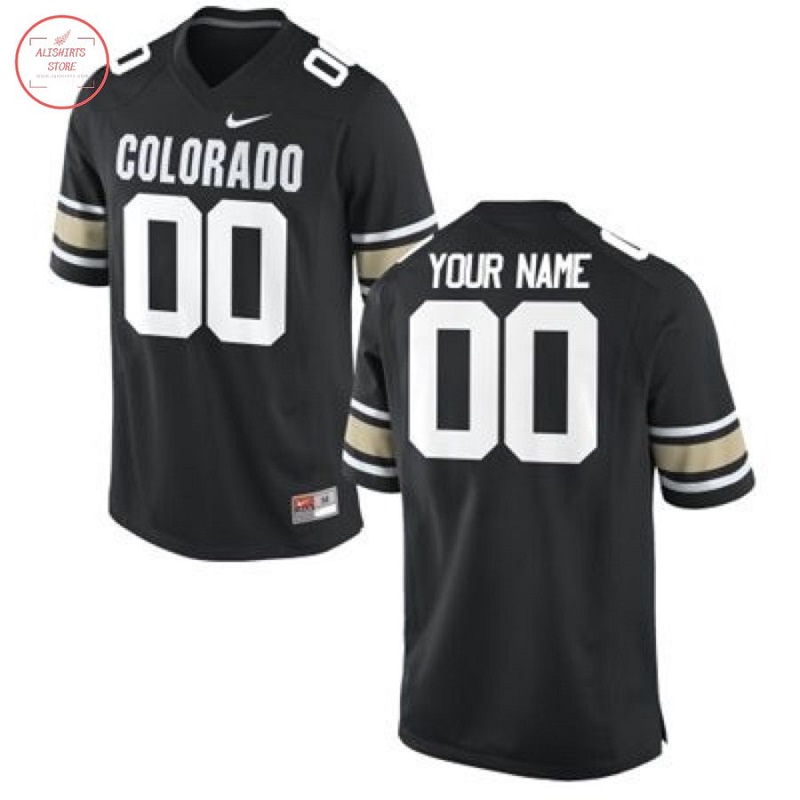 Colorado Buffaloes Custom Black Football Jersey