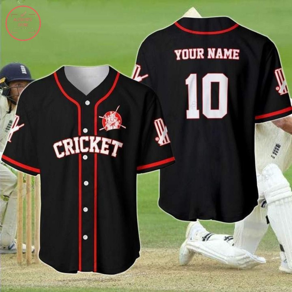 Custom Cricket Black Baseball Jersey