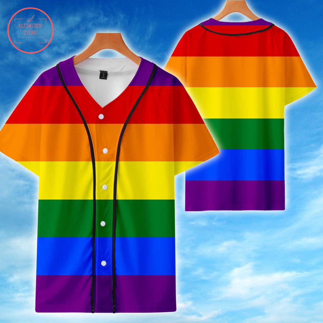 Custom LGBT Rainbow love Baseball Jersey