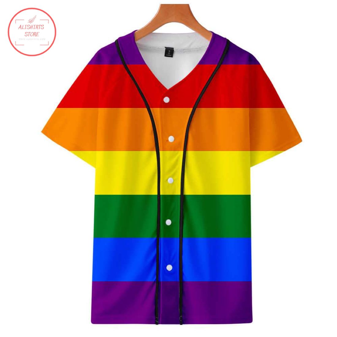 Custom LGBT Rainbow love Baseball Jersey