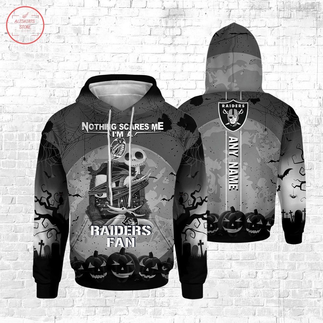 Custom NFL Las Vegas Raiders Halloween Hoodie 3D