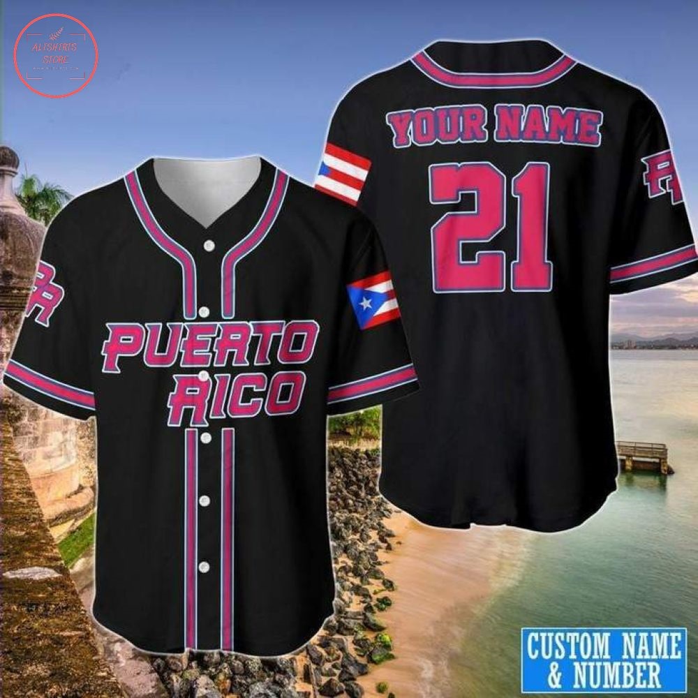 Custom Puerto Rico Baseball Jersey