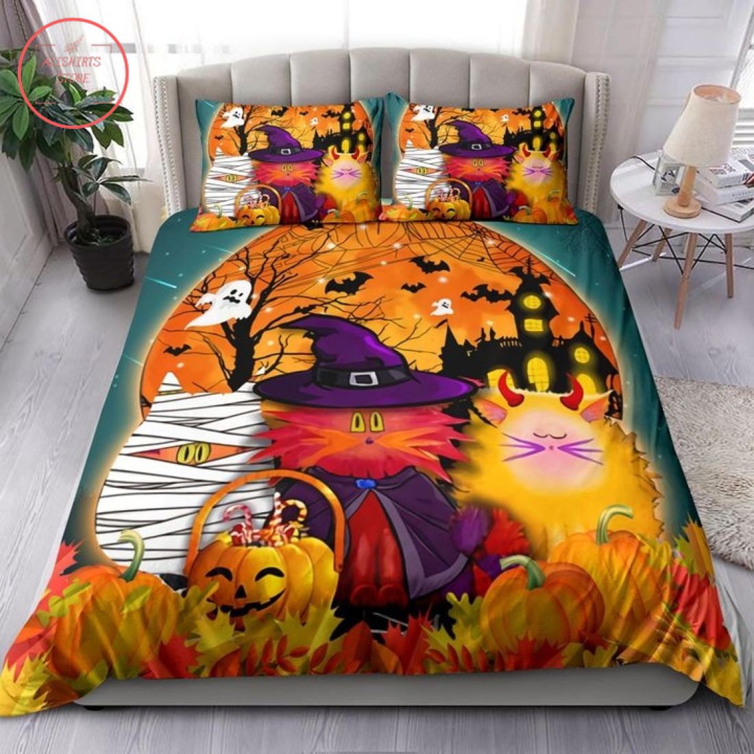 Cat Cosplay Witch Mummy Halloween Blanket