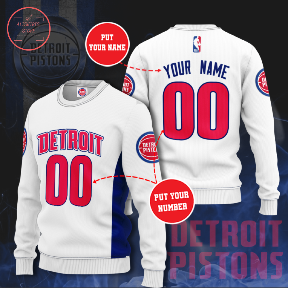 Detroit Pistons Personalized Sweater