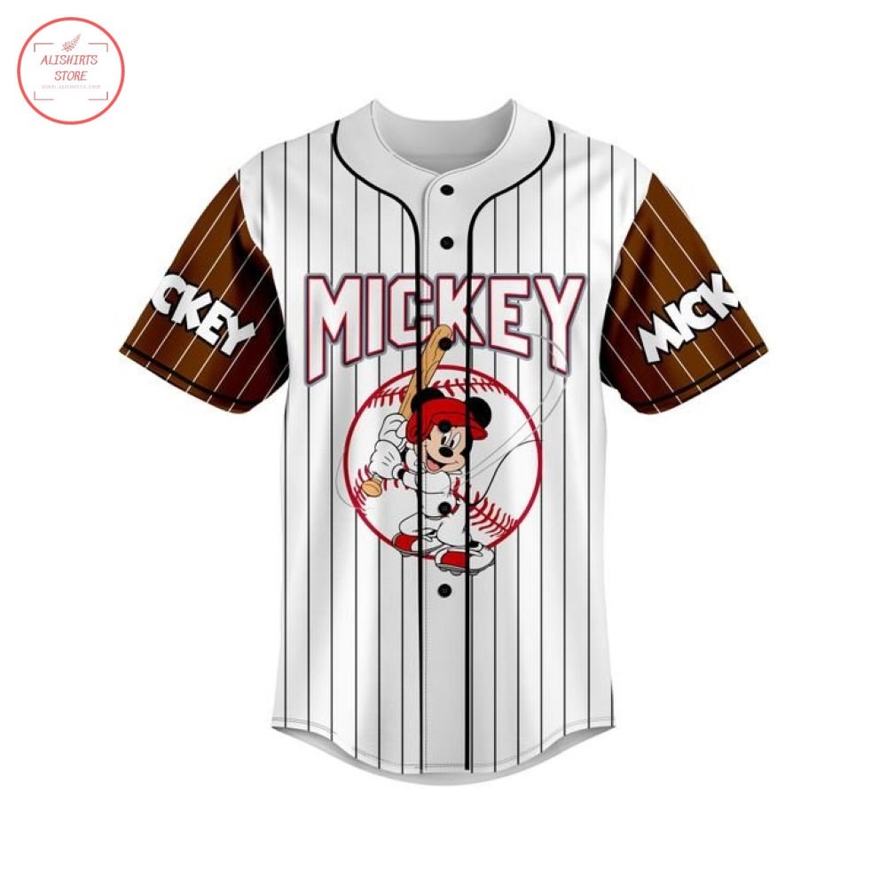 Disney Mickey Custom Name Baseball Jersey
