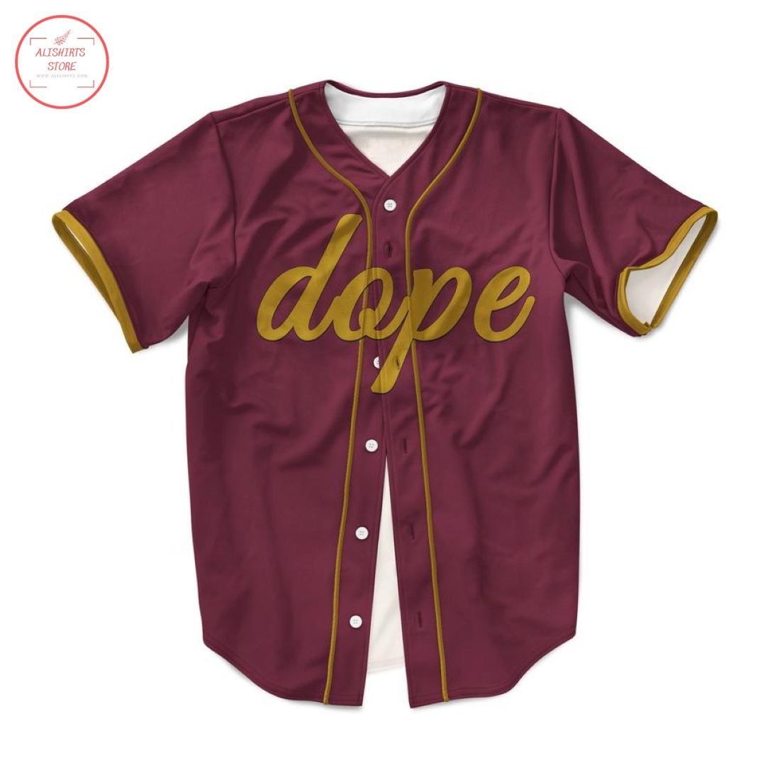 Dope Custom Number Baseball Jersey