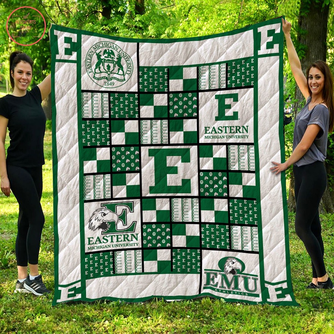 Eastern Michigan Eagles Quilt Blanket