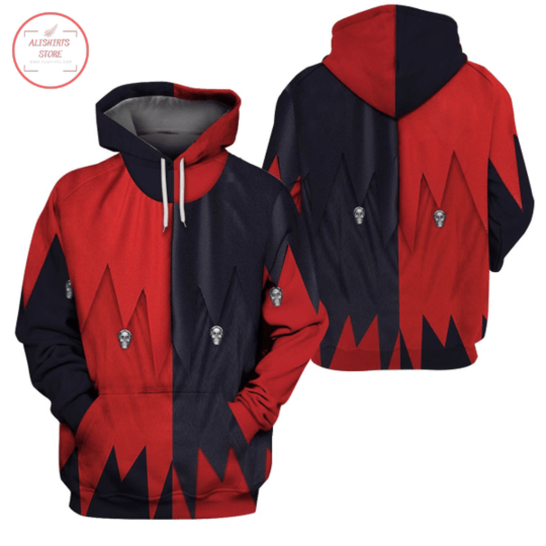 Evil Jester Costume Halloween Hoodie 3D