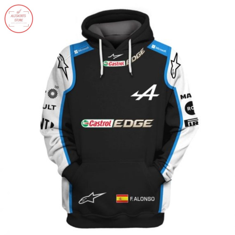 F1 Racing Team Alpine Custom Name Hoodie