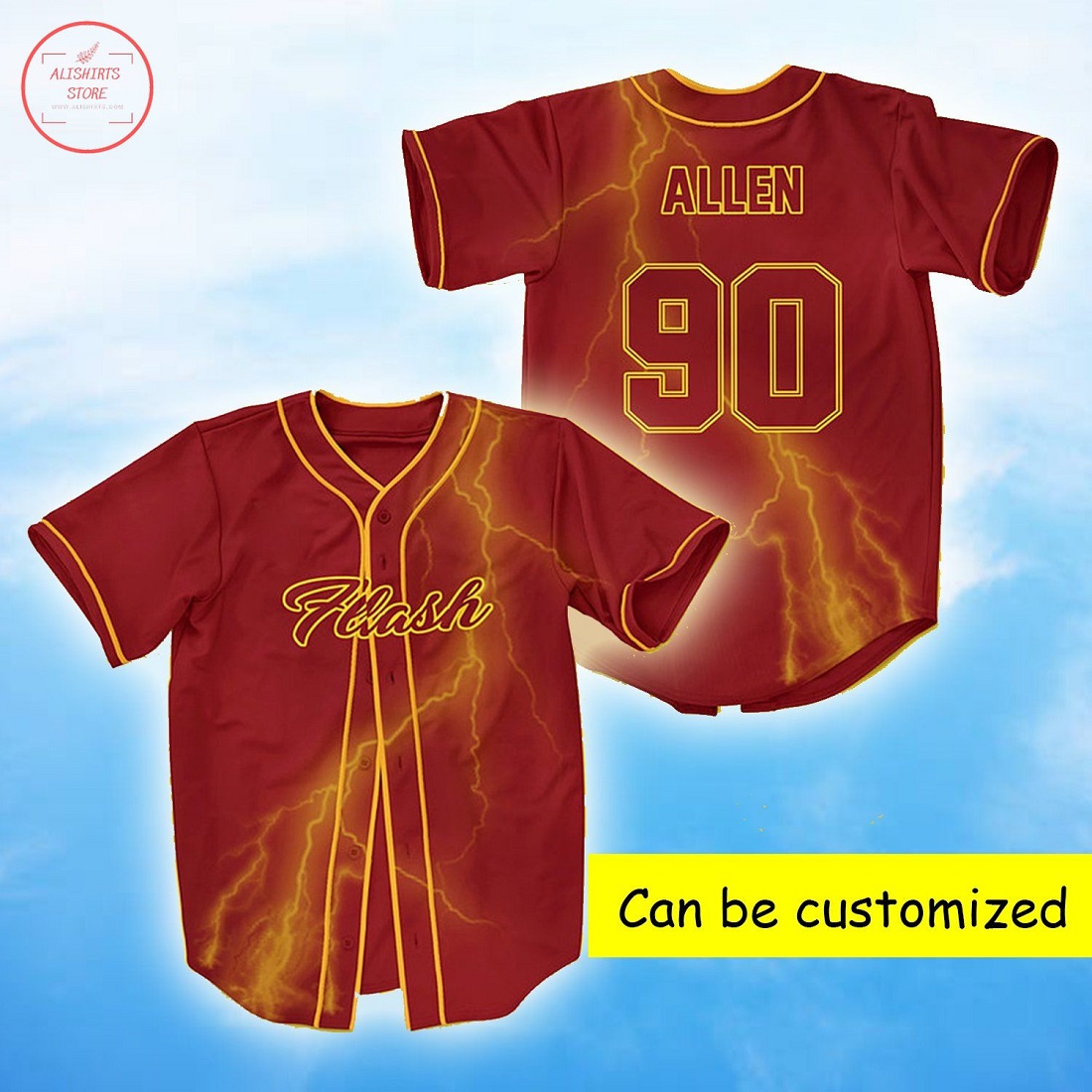 Flash Personalized Baseball Jersey