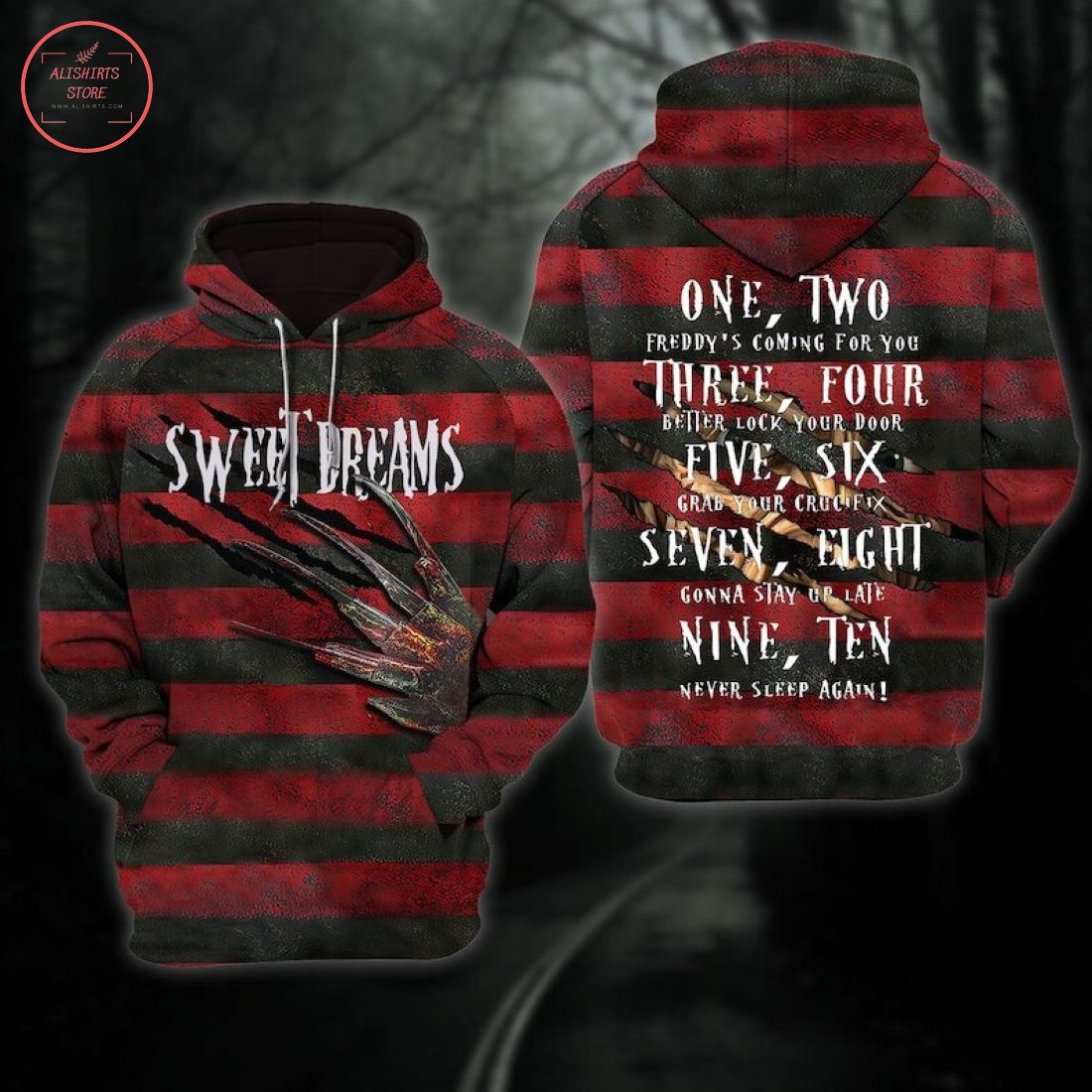 Freddy Krueger Horror Halloween Hoodie