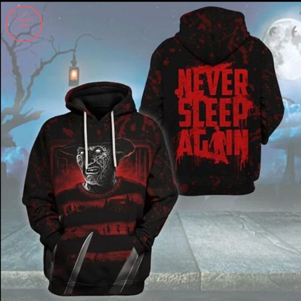 Freddy Krueger Never Sleep Again Halloween 3D Hoodie