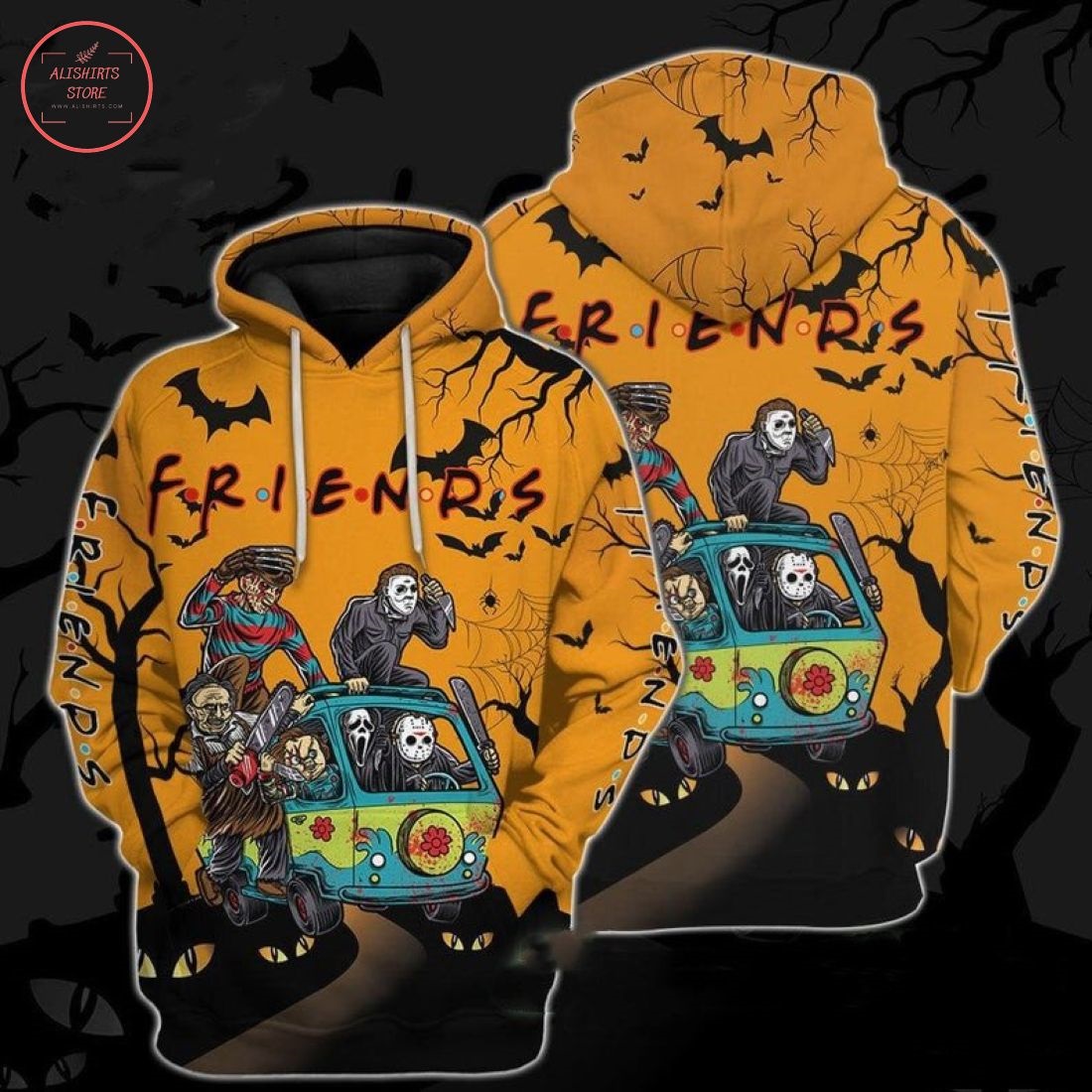 Friends Horror Halloween 3D Hoodie